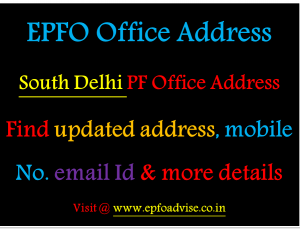 South Delhi PF Office address