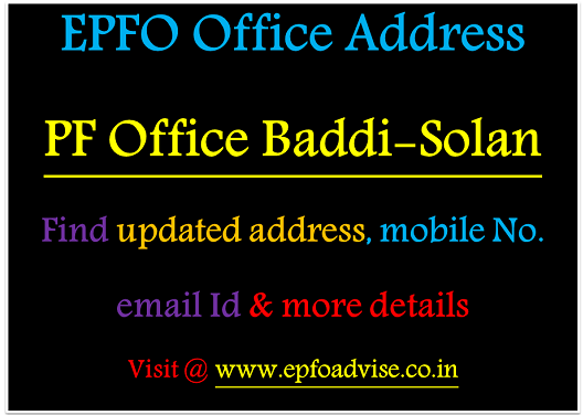 PF Office Baddi address