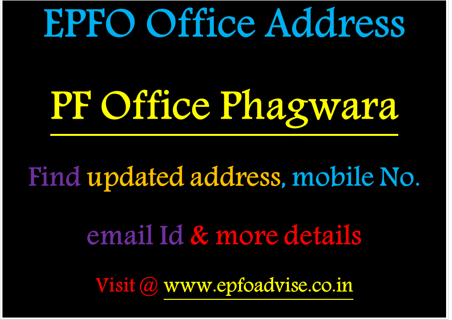 PF Office Phagwara Address
