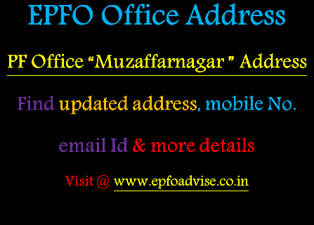 PF Office Muzaffarnagar Address