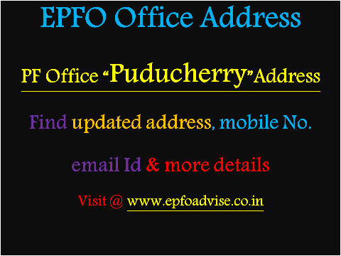 PF Office Puducherry Address