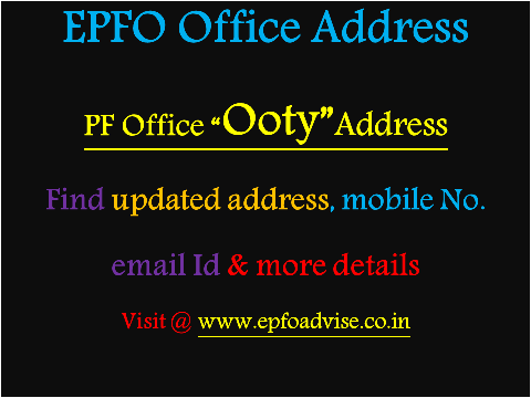 PF Office Ooty Address
