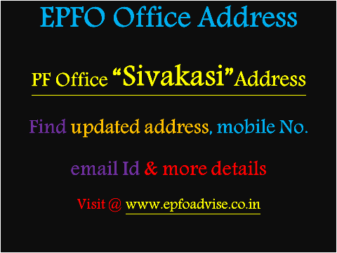 PF Office Sivakasi Address