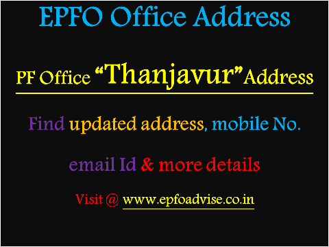 PF Office Thanjavur Address