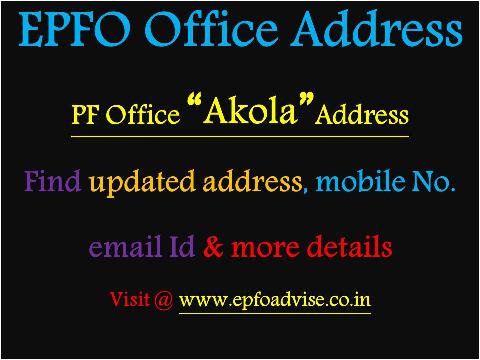 PF Office Akola Address 
