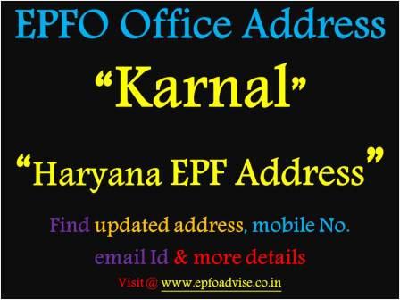 PF Office Karnal Address