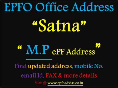 PF Office Satna Address