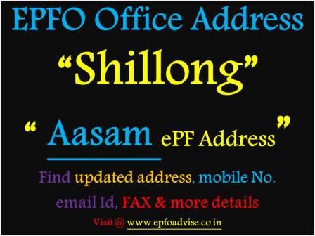 PF Office Shillong Address