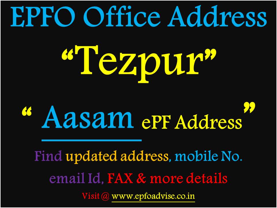 PF Office Tezpur Address