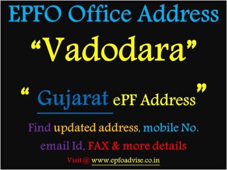 PF Office Vadodara Address