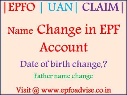 Change name in EPF Account
